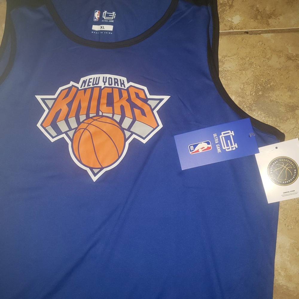 Ultra Game New York Knicks Tank Top Mens XL Blue New With Tags Jalen Brunson